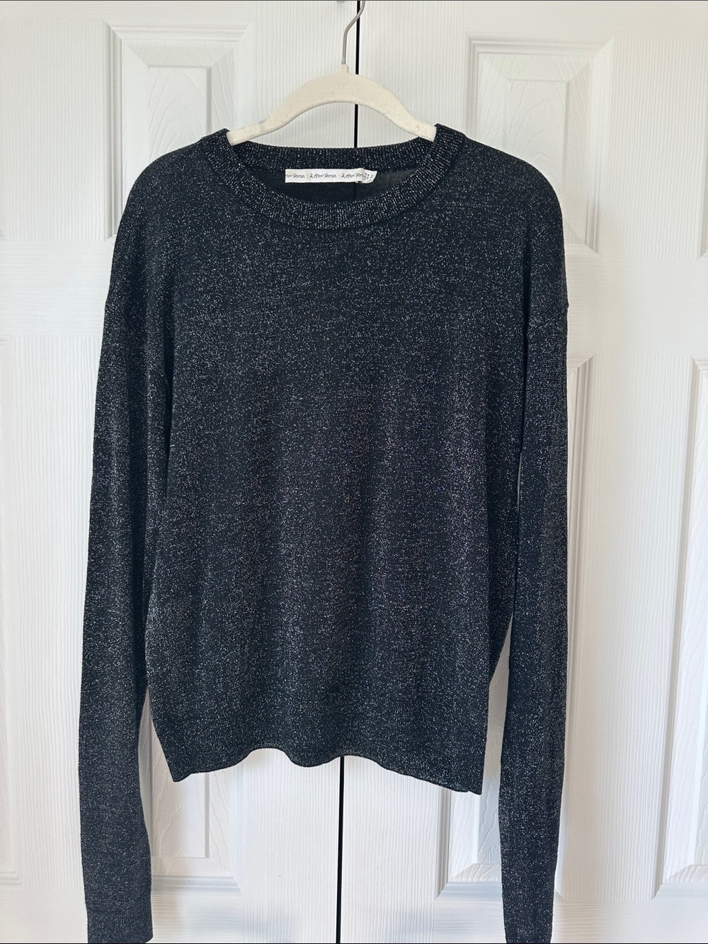 & Other Stories Black Sparkle Crewneck Sweater